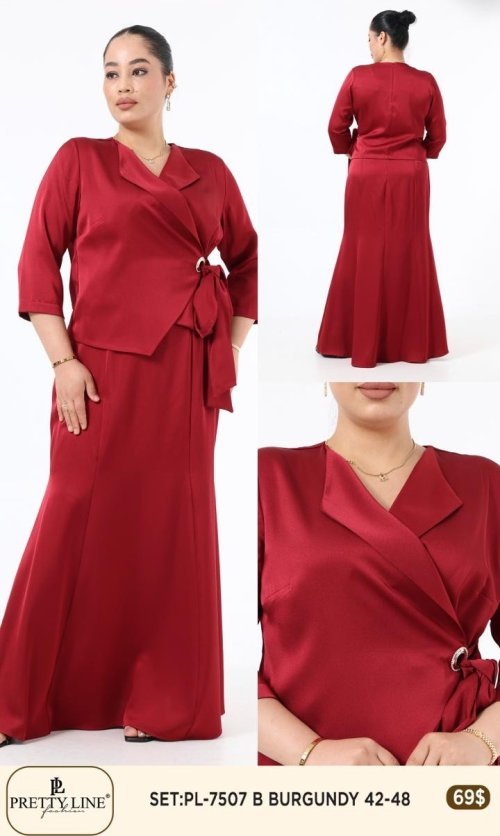 Комплект Pretty Line (Бордовый, модель PL-7507) оптом