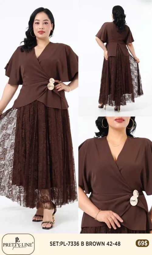 Костюмы и комплекты Pretty Line (Коричневый, модель PL-7336) оптом