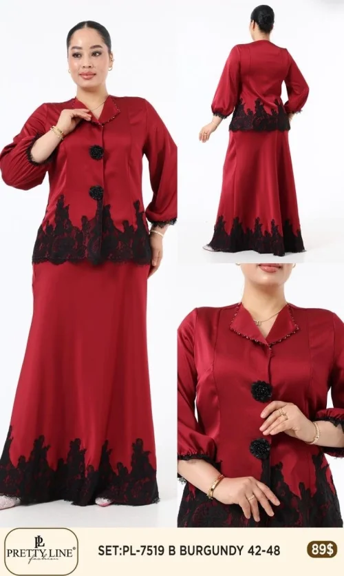 Костюмы и комплекты Pretty Line (Бордовый, модель PL-7519) оптом