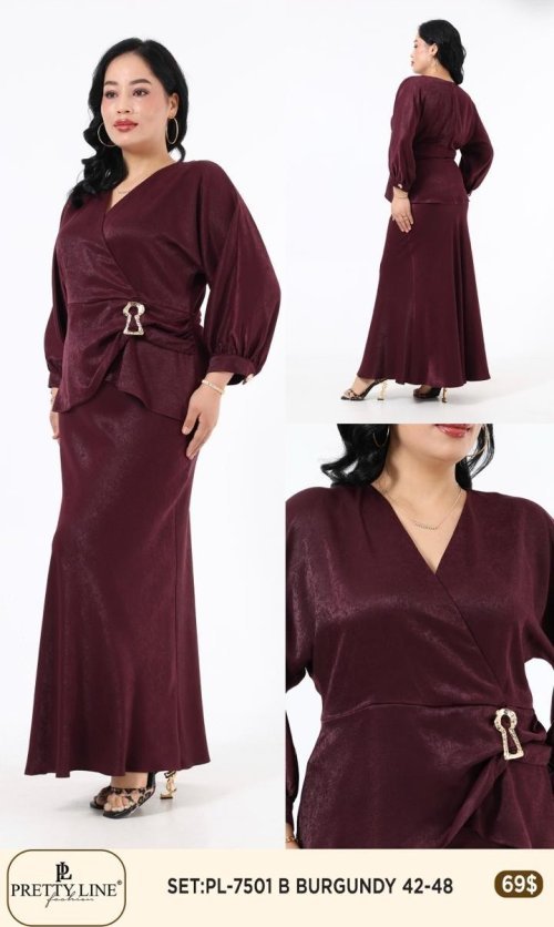 Комплект Pretty Line (Бордовый, модель PL-7501) оптом