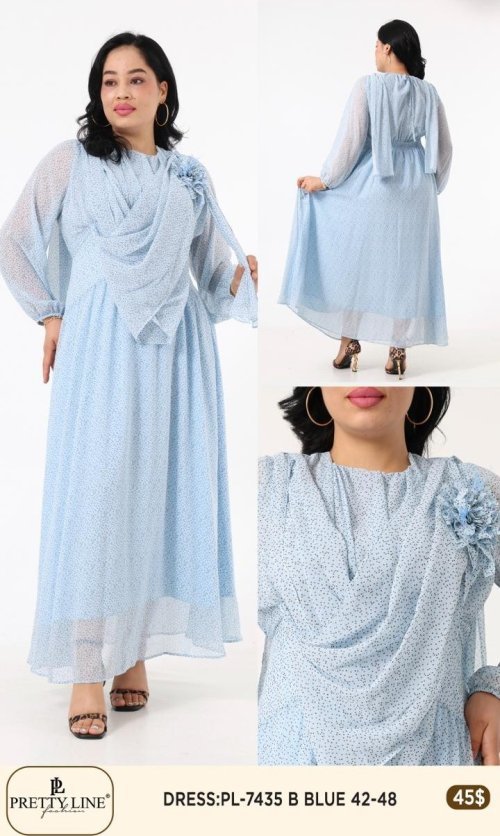 Платье Pretty Line (Синий, модель PL-7435) оптом