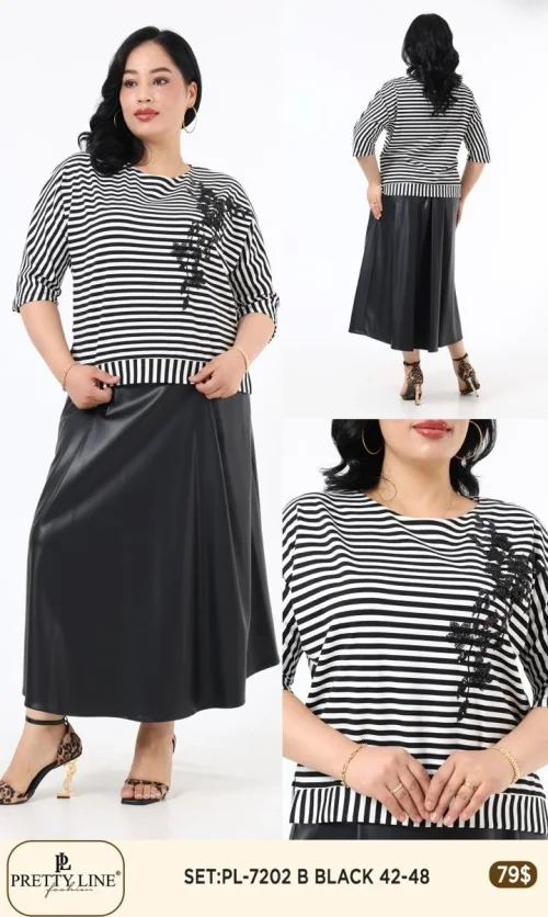 Костюмы и комплекты Pretty Line (Черный, модель PL-7202) оптом