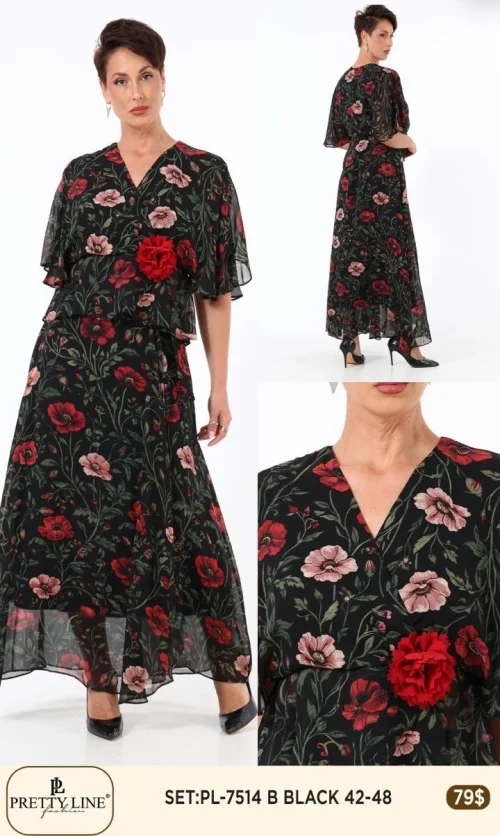 Костюмы и комплекты Pretty Line (Черный, модель PL-7514) оптом