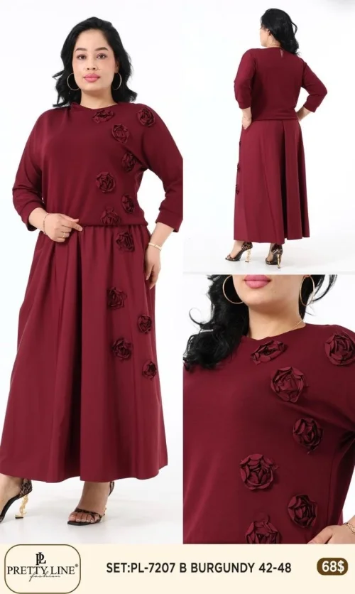 Костюмы и комплекты Pretty Line (Бордовый, модель PL-7207) оптом