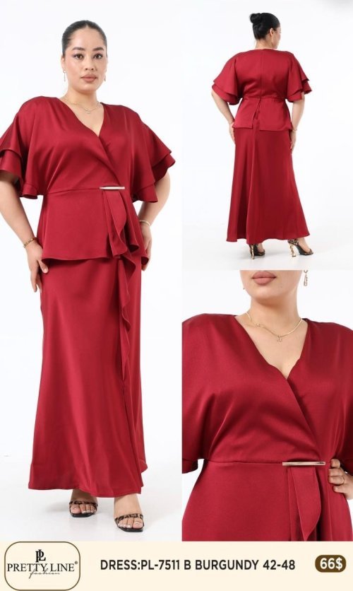 Платье Pretty Line (Бордовый, модель PL-7511) оптом