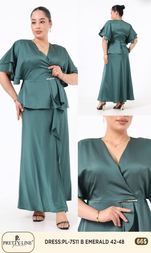 Платье Pretty Line (Изумрудный, модель PL-7511) оптом