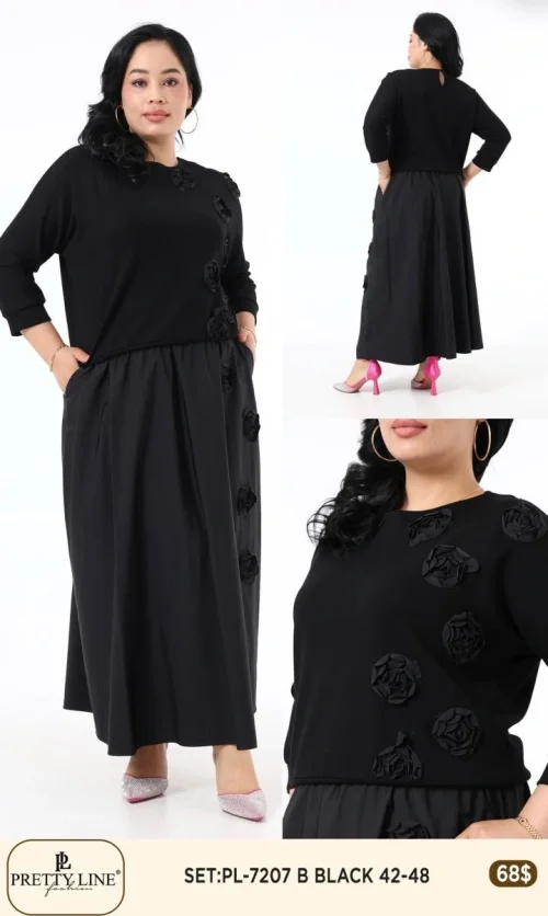 Костюмы и комплекты Pretty Line (Черный, модель PL-7207) оптом