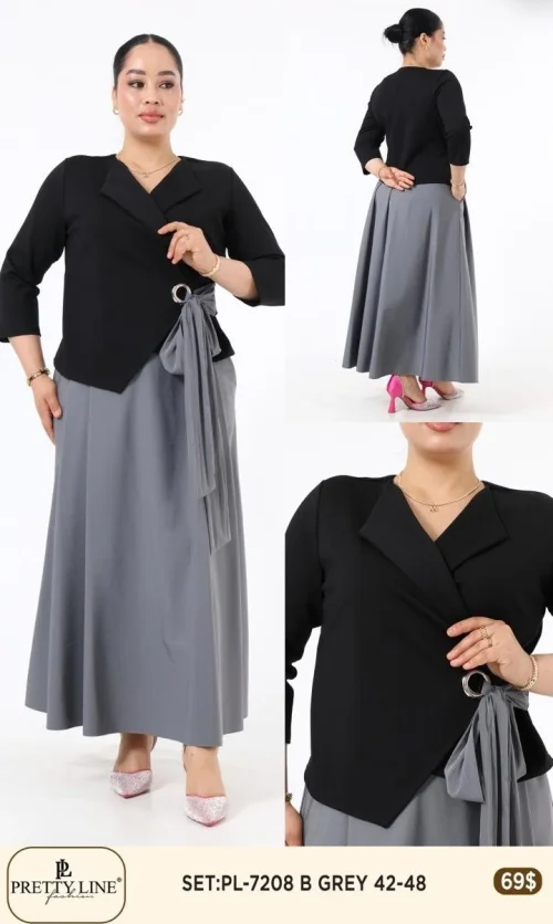Костюмы и комплекты Pretty Line (Серый, модель PL-7208) оптом