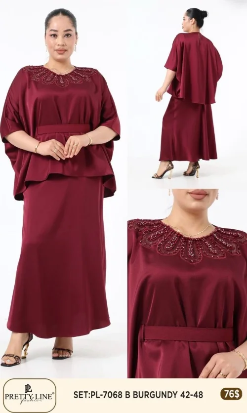 Костюмы и комплекты Pretty Line (Бордовый, модель PL-7068) оптом