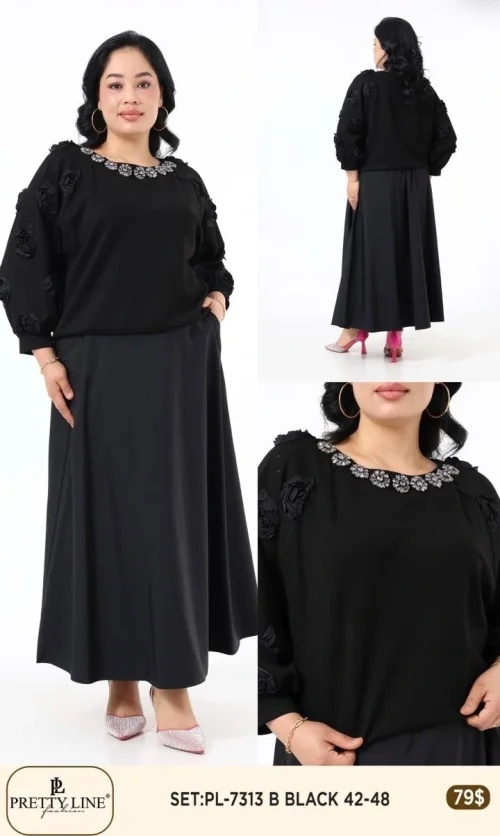 Костюмы и комплекты Pretty Line (Черный, модель PL-7313) оптом