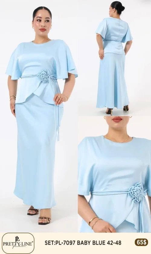 Костюмы и комплекты Pretty Line (Небесно-голубой, модель PL-7097) оптом