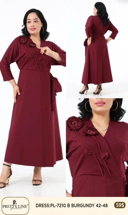 Платье Pretty Line (Бордовый, модель PL-7210) оптом