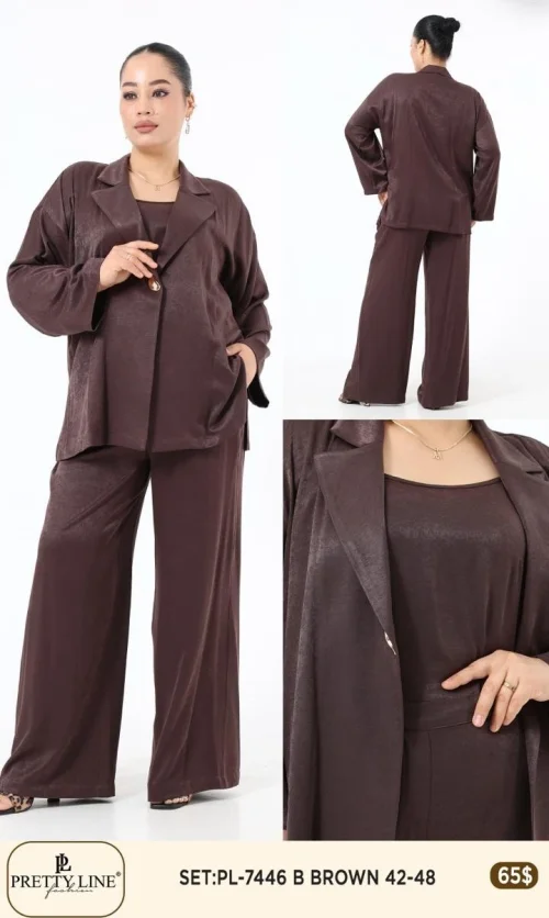 Костюмы и комплекты Pretty Line (Коричневый, модель PL-7446) оптом