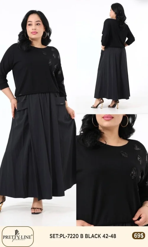 Костюмы и комплекты Pretty Line (Черный, модель PL-7220) оптом