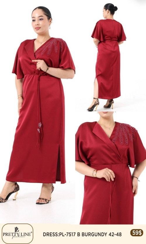 Платье Pretty Line (Бордовый, модель PL-7517) оптом