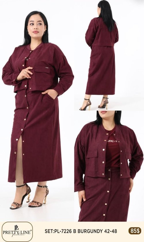 Комплект Pretty Line (Бордовый, модель PL-7226) оптом