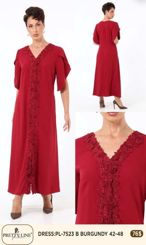 Платье Pretty Line (Бордовый, модель PL-7523) оптом