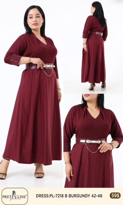 Платье Pretty Line (Бордовый, модель PL-7218) оптом