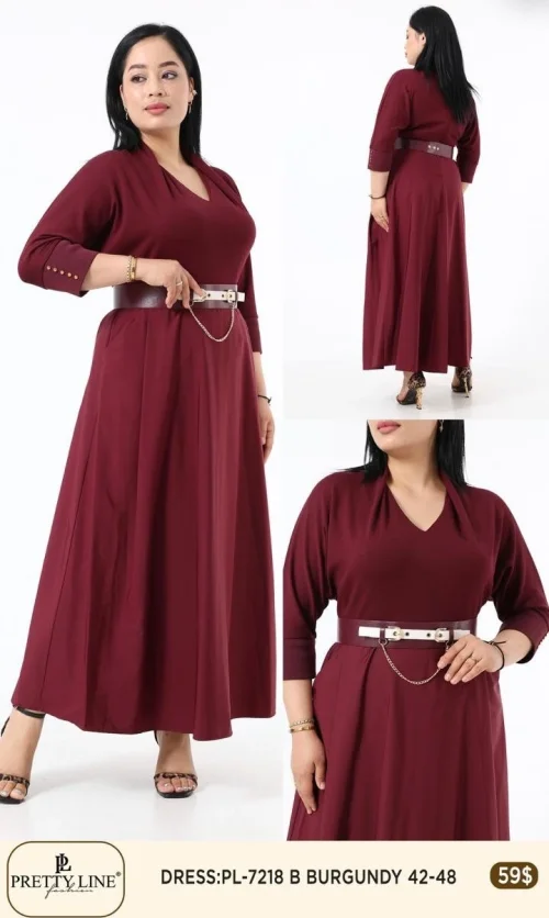 Платье Pretty Line (Бордовый, модель PL-7218) оптом