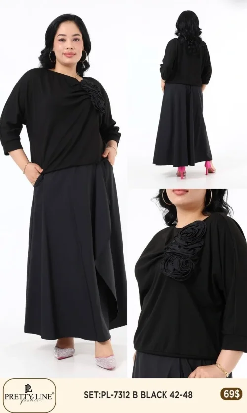 Костюмы и комплекты Pretty Line (Черный, модель PL-7312) оптом