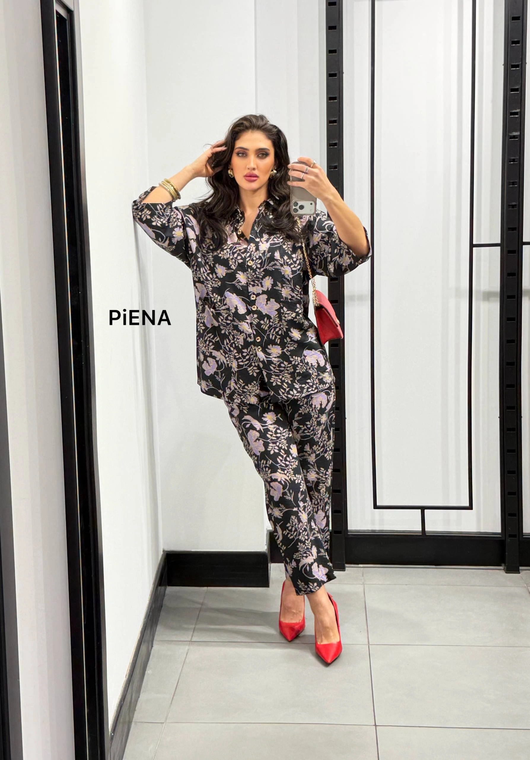 Костюм, Piena Store, Черный, модель 7905, женская одежда оптом из Турции, Лалели