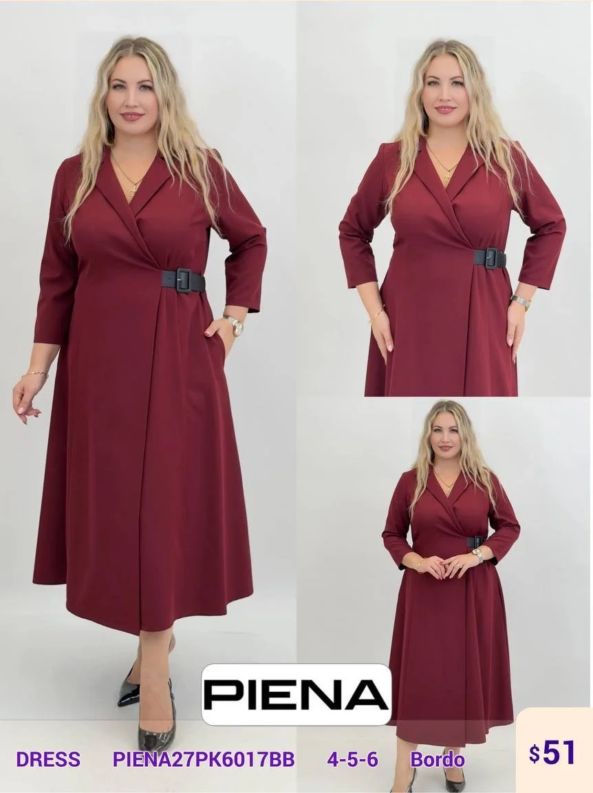 Платье PiENA (Burgundy, модель PIENA27PK6017BB) оптом