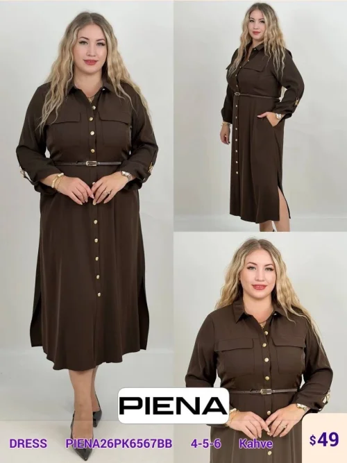 Платье PiENA (Brown, модель PIENA26PK6567BB) оптом