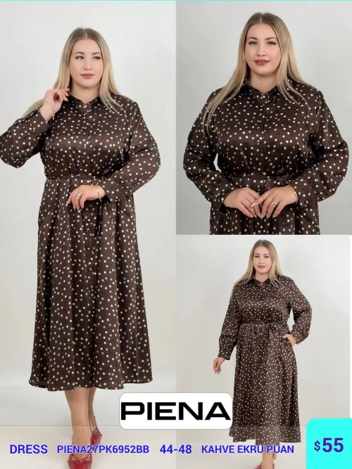 Платье PiENA (Коричневый, модель PIENA27PK6952BB) оптом