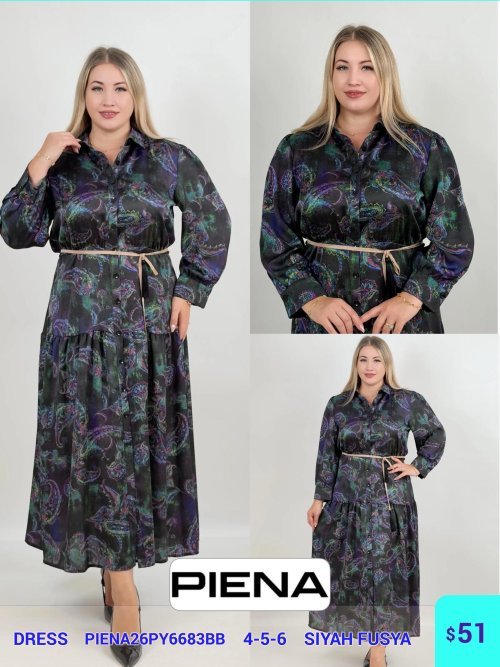 Платье PiENA (Черный, модель PIENA26PY6683BB) оптом