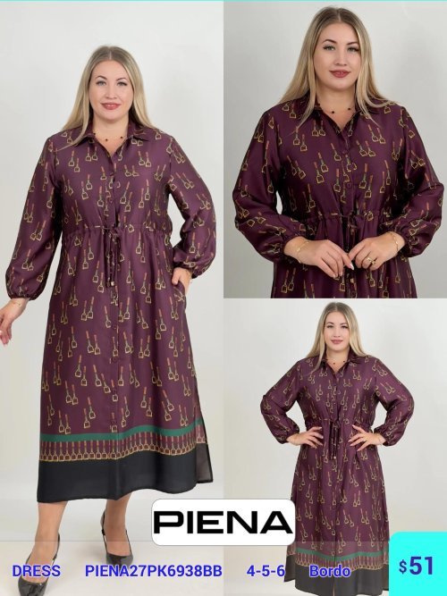 Платье PiENA (Бордовый, модель PIENA27PK6938BB) оптом