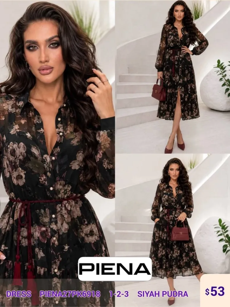 Платье PiENA (Black, модель PIENA27PK6918) оптом