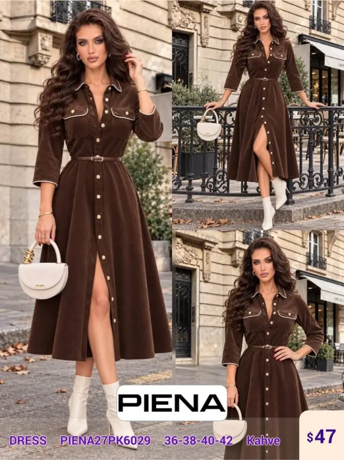 Платье PiENA (Brown, модель PIENA27PK6029) оптом