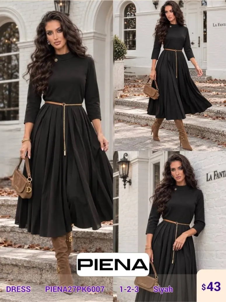 Платье PiENA (Black, модель PIENA27PK6007) оптом
