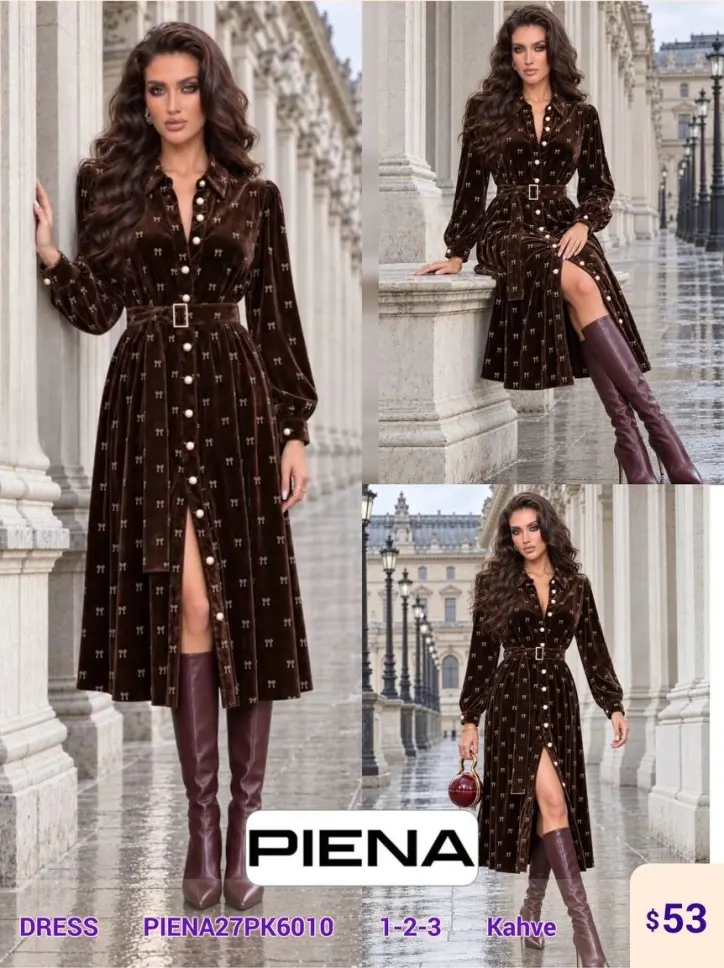 Платье PiENA (Brown, модель PIENA27PK6010) оптом