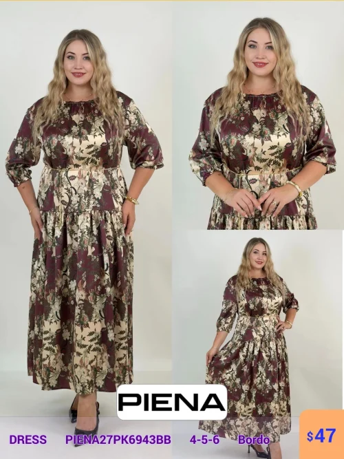 Платье PiENA (Бордовый, модель PIENA27PK6943BB) оптом