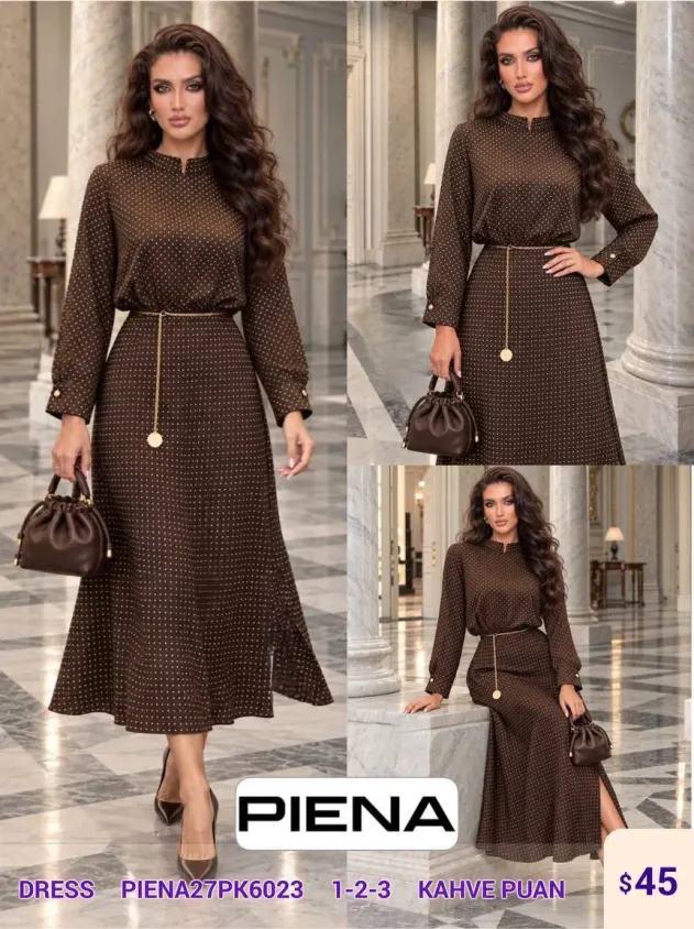 Платье PiENA (Brown, модель PIENA27PK6023) оптом