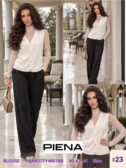 Блузка PiENA (Cream, модель PIENA27TY4601BB) оптом