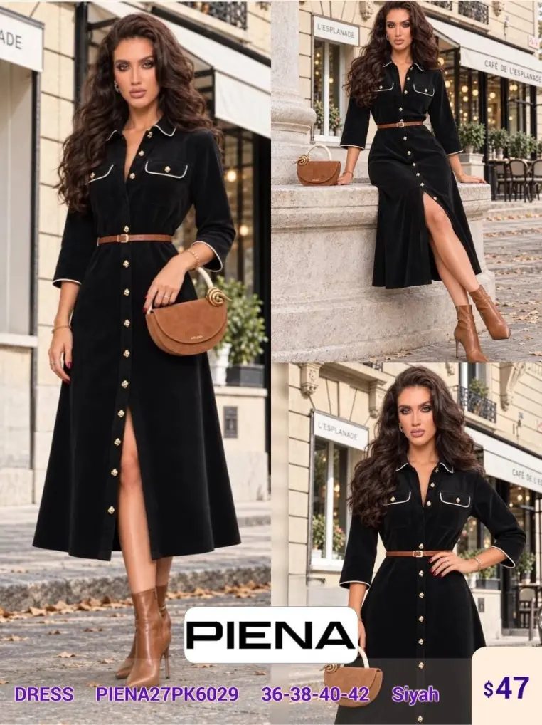 Платье PiENA (Black, модель PIENA27PK6029) оптом