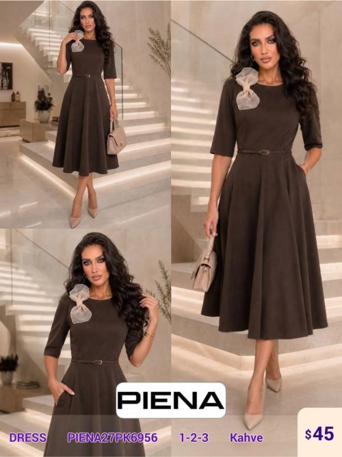 Платье PiENA (Brown, модель PIENA27PK6956) оптом