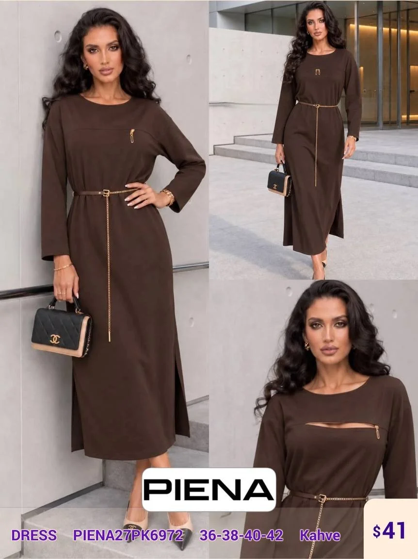 Платье PiENA (Brown, модель PIENA27PK6972) оптом