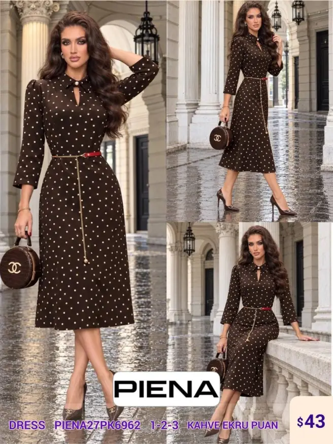 Платье PiENA (Brown, модель PIENA27PK6962) оптом