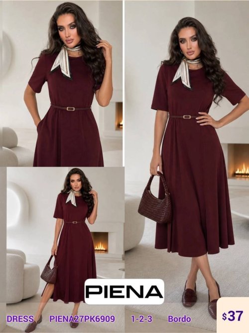 Платье PiENA (Burgundy, модель PIENA27PK6909) оптом