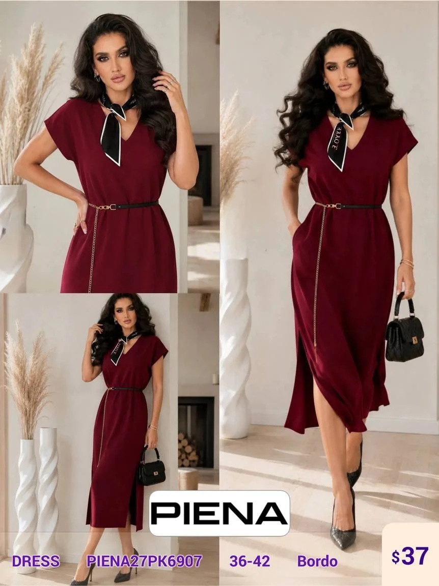 Платье PiENA (Burgundy, модель PIENA27PK6907) оптом