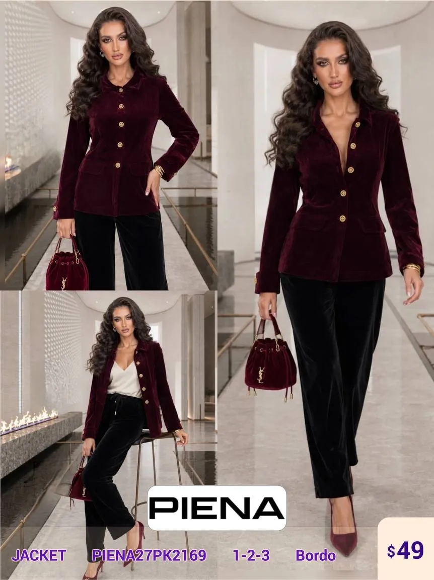 Жакет PiENA (Burgundy, модель PIENA27PK2169) оптом