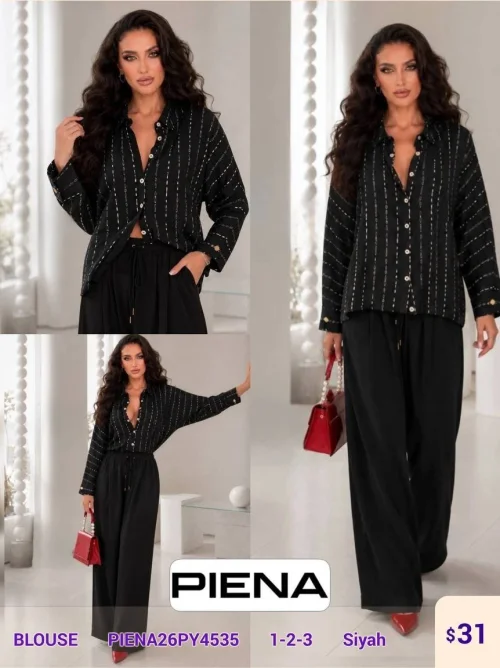 Блузка PiENA (Черный, модель PIENA26PY4535) оптом