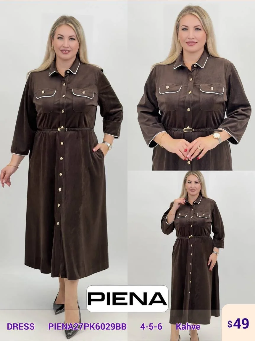 Платье PiENA (Brown, модель PIENA27PK6029BB) оптом