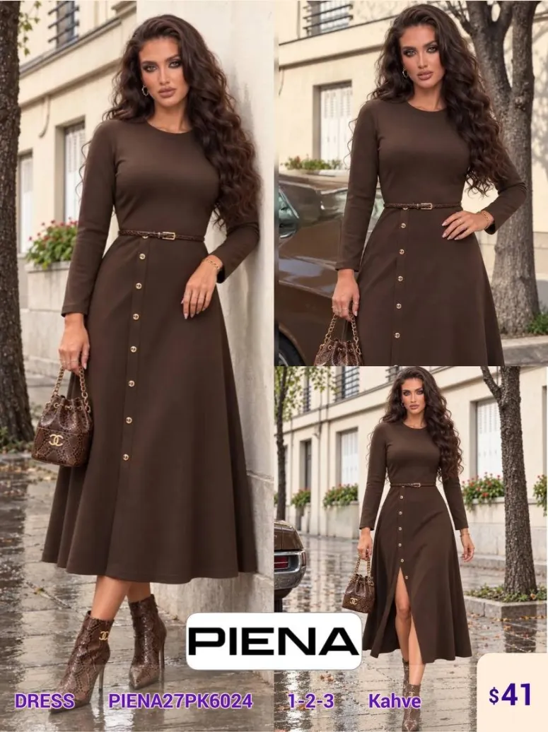 Платье PiENA (Brown, модель PIENA27PK6024) оптом