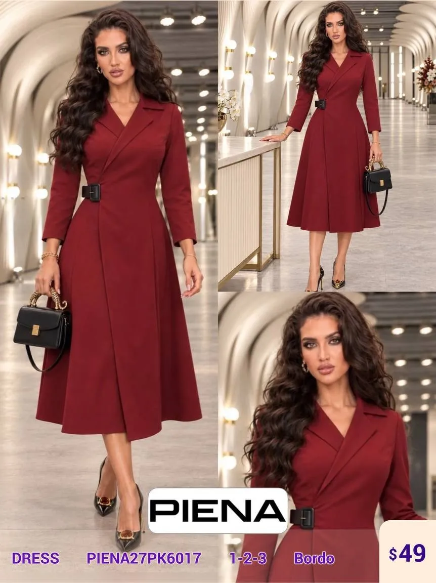 Платье PiENA (Burgundy, модель PIENA27PK6017) оптом