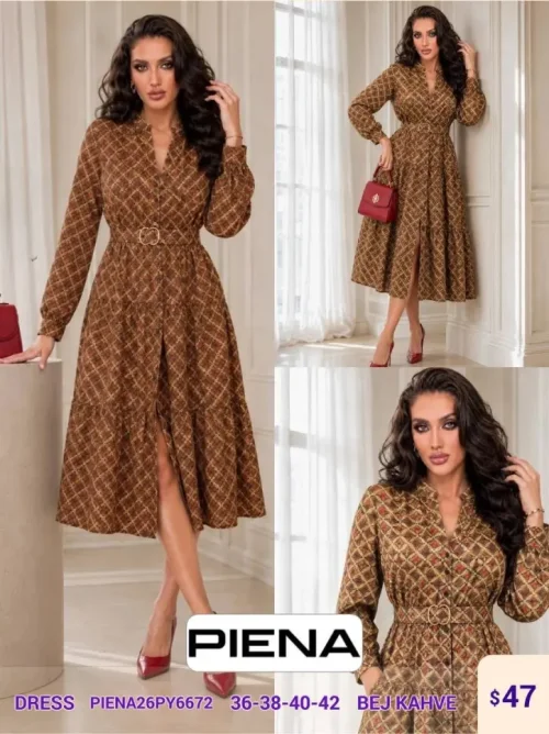 Платье PiENA (Brown, модель PIENA26PY6672) оптом