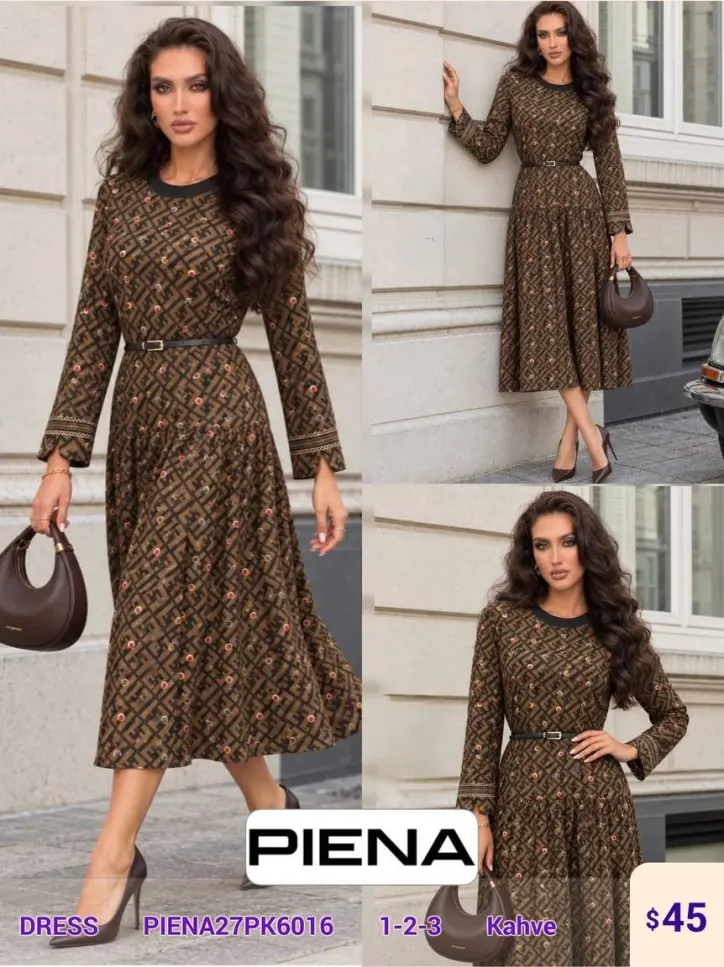 Платье PiENA (Brown, модель PIENA27PK6016) оптом
